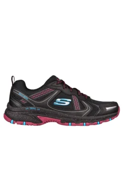 Calçado Trail Running Mulher Skechers Hillcrest Vast Adventure. Preto Rosa