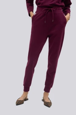 Calça Jogger Texturizada Bordô Ysabel Mora