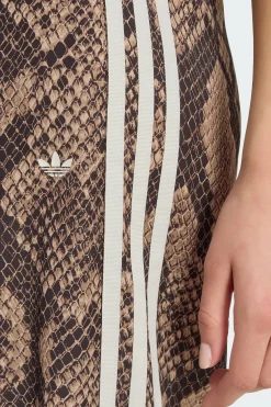 Calças De Treino De Perna Larga Com Estampado De Cobra Em Cetim adidas