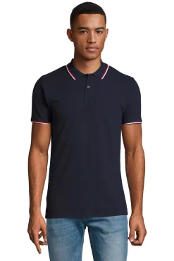 Camisa Pólo De Listras Com Contraste Feminino Prestige