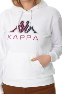 Camisola Com Capuz De Ginástica E Pilates Mulher Kappa Egle. Branco
