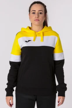 Camisola Com Capuz Joma Crew IV Preto Amarelo Branco
