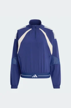 Camisola Com Fecho A 1/4 Em Têxtil Tecido Com Blocos De Cor 3-stripes Hyperglam adidas