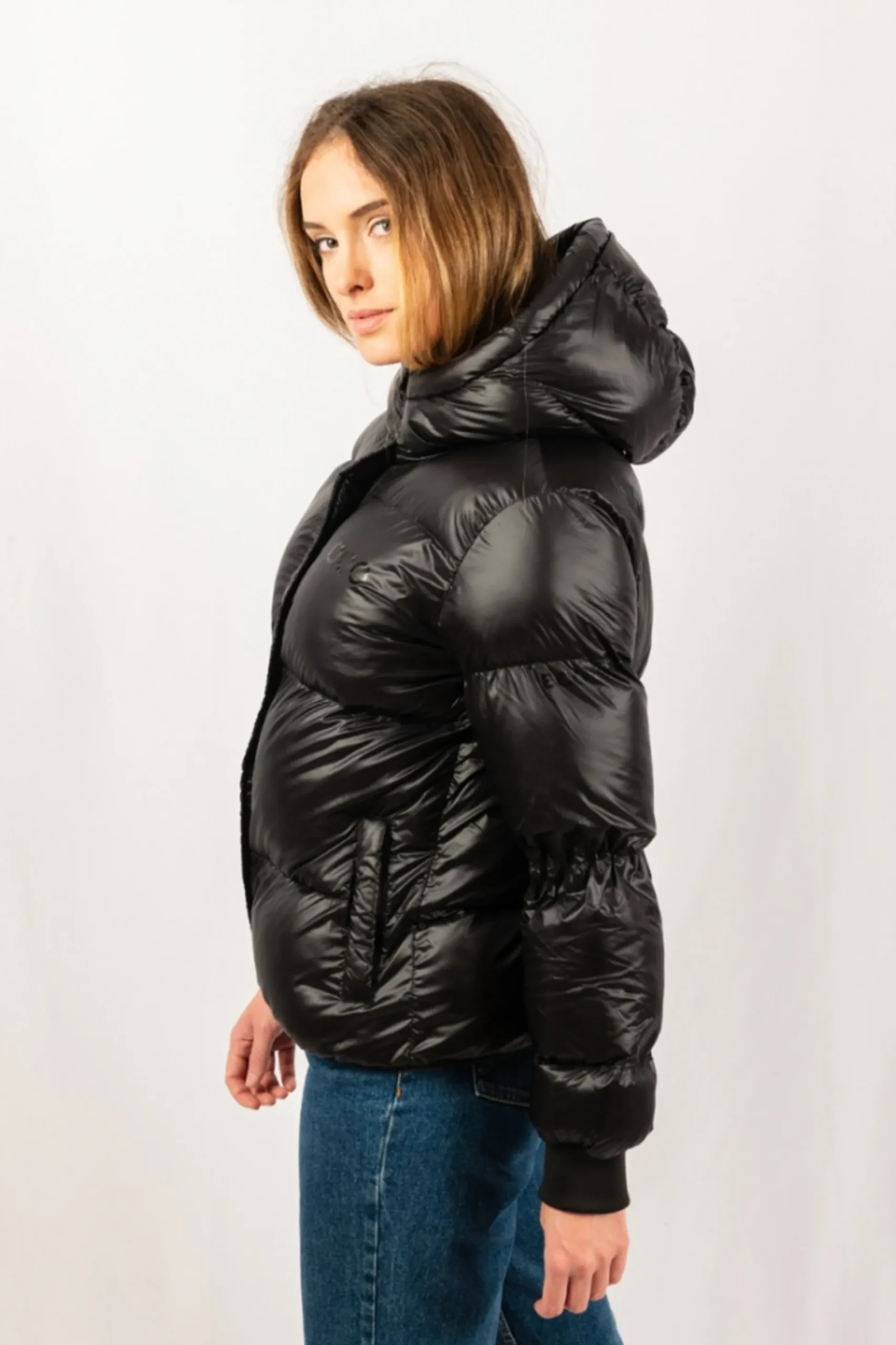 Casaco Après-ski Acolchoado Ecoon Monaco Short Preto