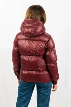 Casaco Après-ski Acolchoado Ecoon Monaco Short Bordô