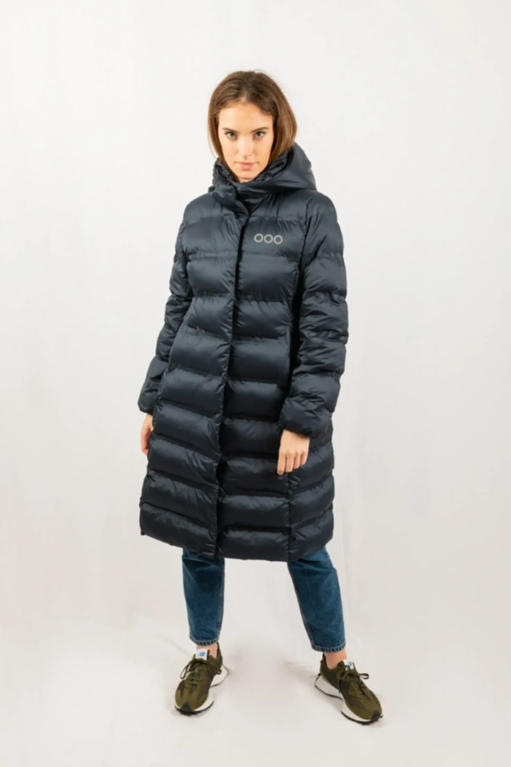 Casaco Après-ski Acolchoado Ecoon Berlin Long Azul