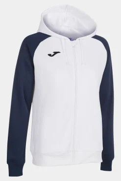 Casaco Com Capuz Joma Academy IV Branco Azul Marinho