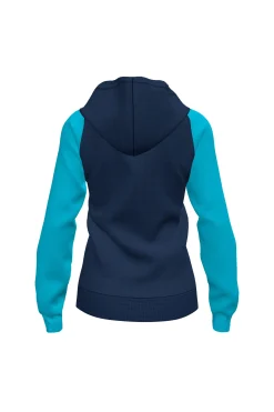 Casaco Com Capuz Joma Academy IV Azul Marinho Azul-turquesa Fluorescente