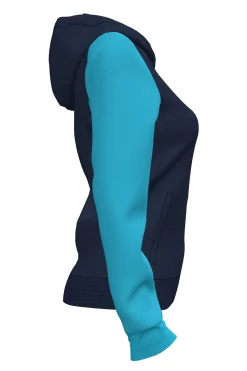 Casaco Com Capuz Joma Academy IV Azul Marinho Azul-turquesa Fluorescente