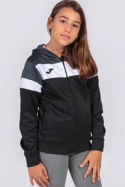 Casaco Com Capuz Joma Crew IV Preto Antracite Branco