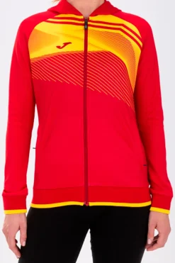 Casaco Com Capuz Joma Supernova II Vermelho Amarelo