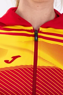 Casaco Com Capuz Joma Supernova II Vermelho Amarelo