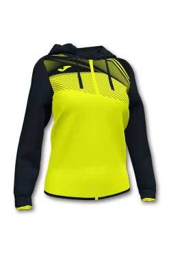 Casaco Com Capuz Joma Supernova II Amarelo Fluorescente Preto