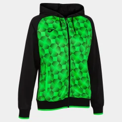 Casaco Com Capuz Joma Supernova III Preto Verde Fluorescente