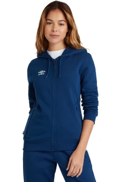 Clube De /ladies Lazer Full Zip Hoodie Umbro Club Leisure