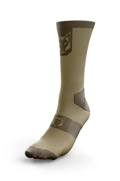 Meias De Ciclismo De Corte Alto Coffe/gold Otso