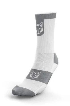 Meias De Ciclismo High Cut Pure White & Silver Grey Otso