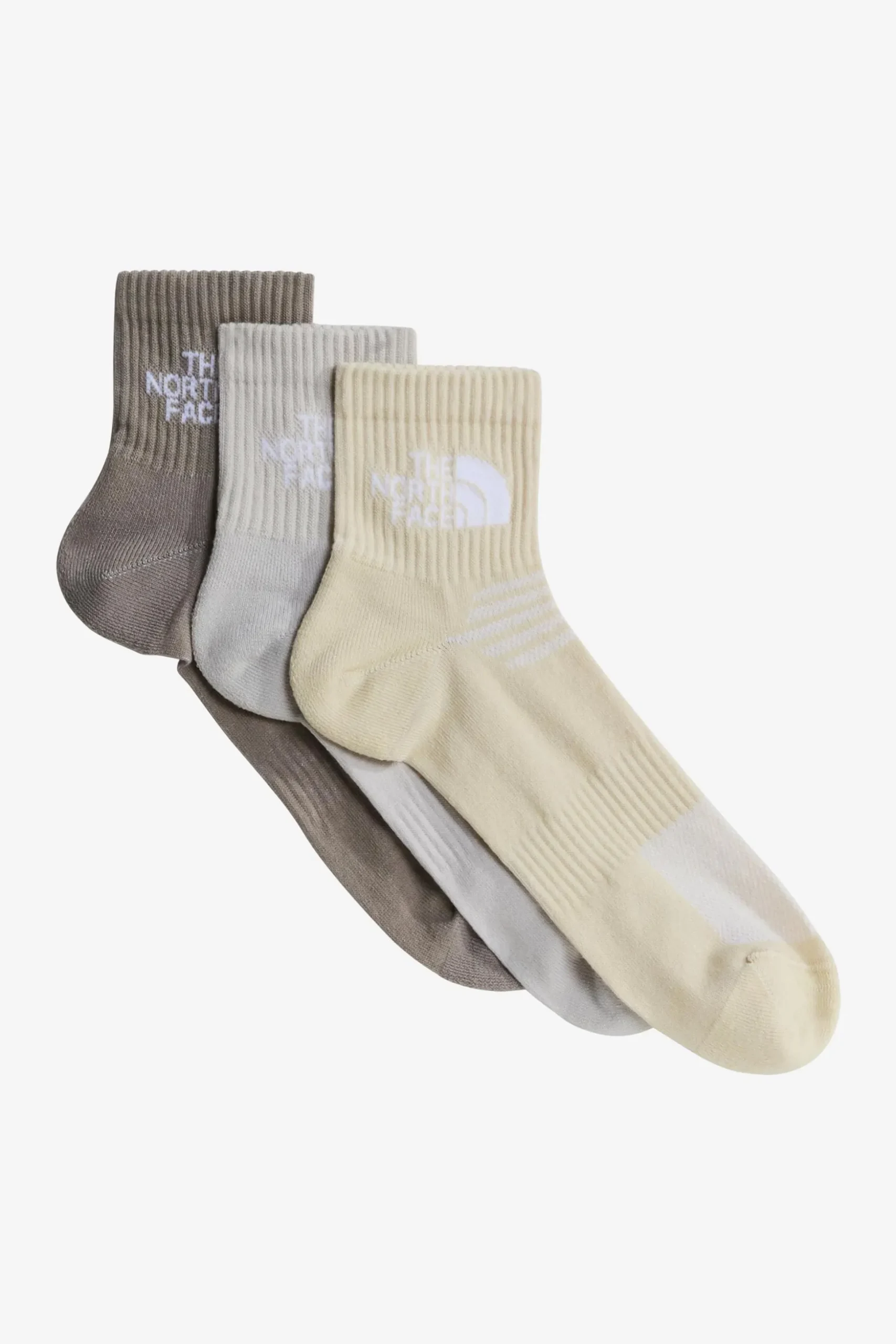 Meias The North Face Multisport Cush Quarter Bege Topo (3 Pares)