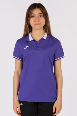 Pólo M/c Joma Championship VI Roxo Branco