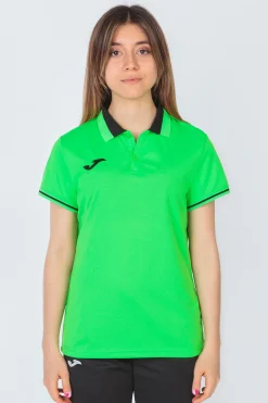 Pólo M/c Joma Championship VI Verde Fluorescente Preto