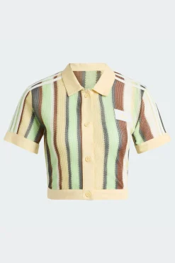 Polo Curto Às Riscas Summer Glow adidas Originals adidas