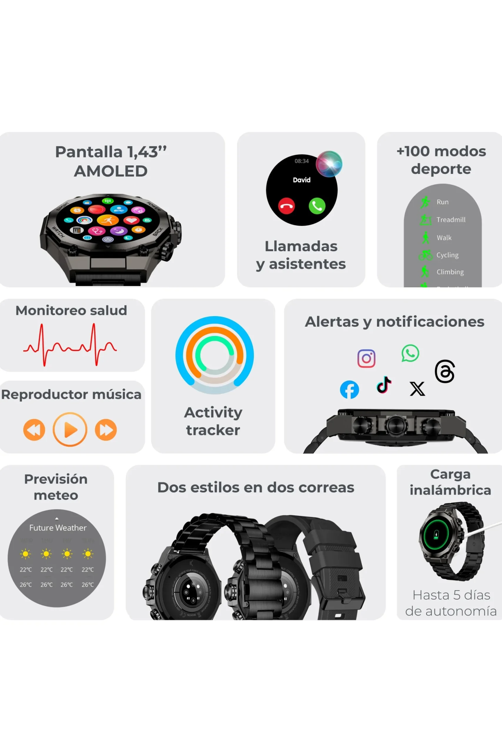 Smartwatch Ksix Titanium
