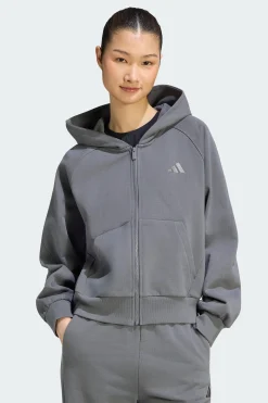 Sweatshirt Com Fecho Total E Capuz adidas Kit Pequeno Logo adidas