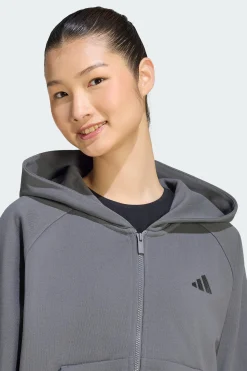 Sweatshirt Com Fecho Total E Capuz adidas Kit Pequeno Logo adidas