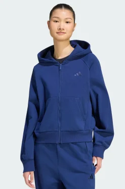 Sweatshirt Com Fecho Total E Capuz adidas Kit Pequeno Logo adidas