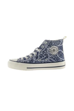 Ténis Abotinados De Lona Victoria Tribu Bandana Com Logótipo Retro E Sola Encerada
