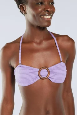 Top Biquíni Bandeau Silver
