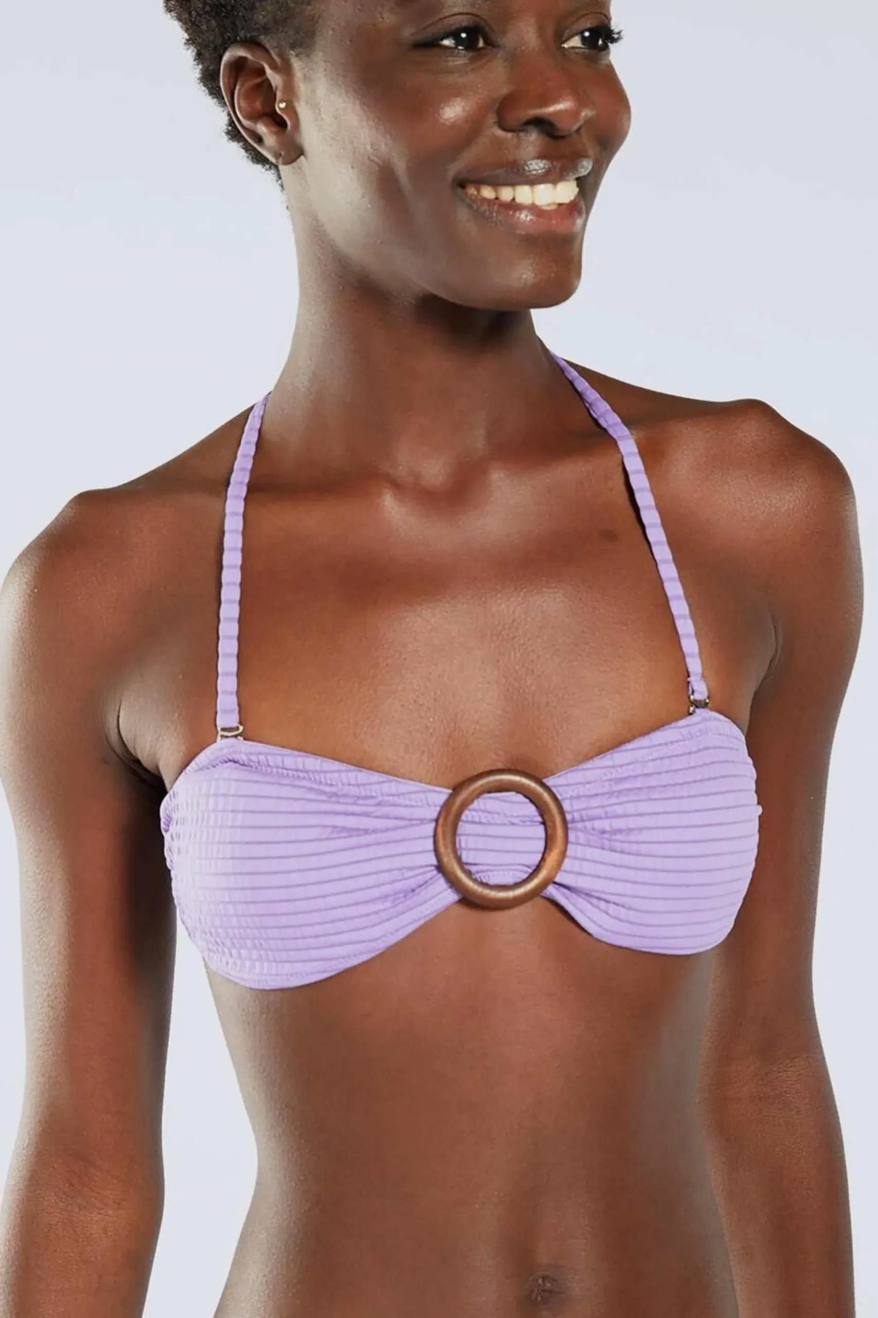 Top Biquíni Bandeau Silver