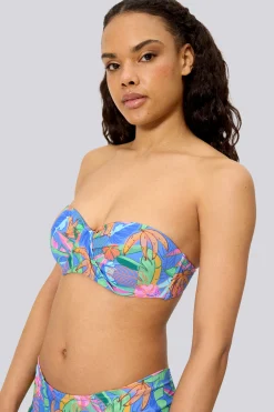 Top De Biquíni Bandeau Estampado Ysabel Mora