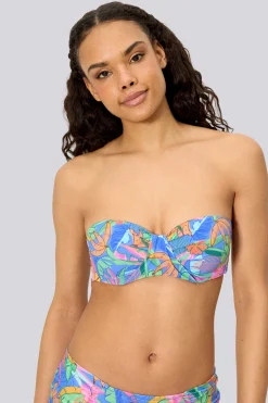 Top De Biquíni Bandeau Estampado Ysabel Mora